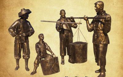 稱糧食農耕文化玻璃鋼仿銅園林景觀雕塑