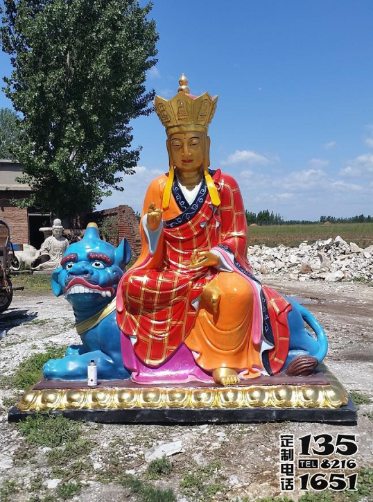 戶(hù)外景區(qū)大型玻璃鋼彩繪佛像地藏王雕塑