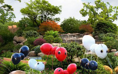 庭院園林?jǐn)[放的玻璃鋼彩繪螞蟻雕塑