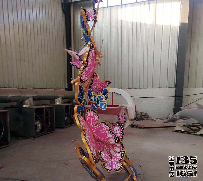 庭院美陳裝飾品玻璃鋼創(chuàng)意彩繪蝴蝶雕塑 庭院美陳裝飾品玻璃鋼創(chuàng)意彩繪蝴蝶雕塑
