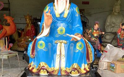 景區玻璃鋼彩繪古代名醫李時珍雕塑