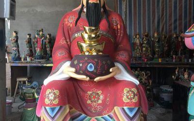 玻璃鋼彩繪大型神佛寺廟供奉財神雕塑