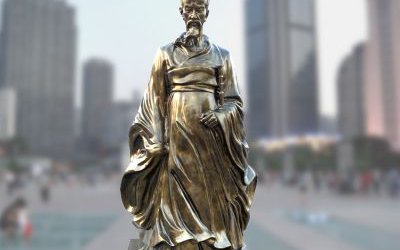 學(xué)院玻璃鋼仿銅杰出詩(shī)人屈原雕塑像