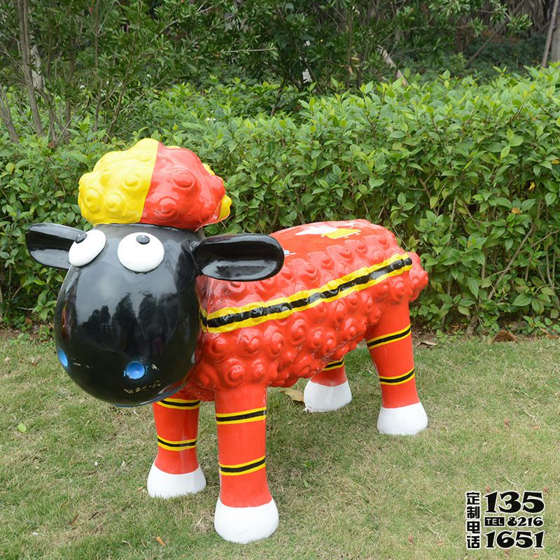 公園卡通玻璃鋼彩繪小羊肖恩動(dòng)物座椅雕塑 公園卡通玻璃鋼彩繪小羊肖恩動(dòng)物座椅雕塑