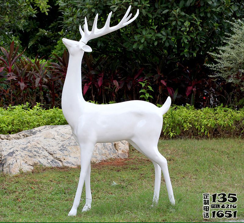 戶(hù)外草坪玻璃鋼園林景觀裝飾品擺件梅花鹿雕塑