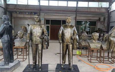 玻璃鋼仿銅校園景區(qū)偉人孫中山雕塑