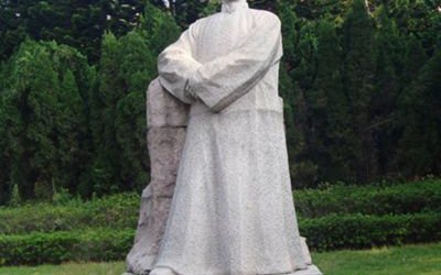 公園景區近代名人作家玻璃鋼人物景觀魯迅雕塑