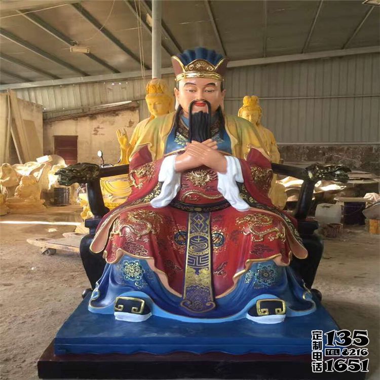 大型玻璃鋼樹脂彩繪寺廟供奉三官雕塑 大型玻璃鋼樹脂彩繪寺廟供奉三官雕塑