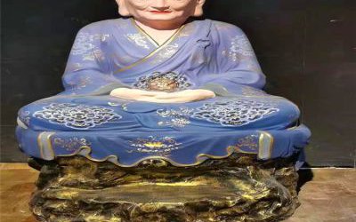 玻璃鋼彩繪景區(qū)寺廟打坐的十八羅漢雕塑