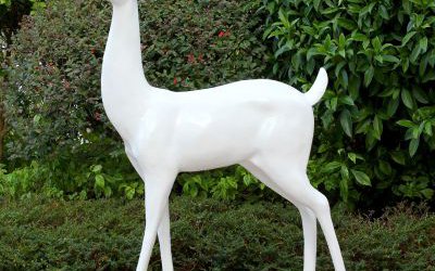 別墅小區玻璃鋼仿真鹿雕塑